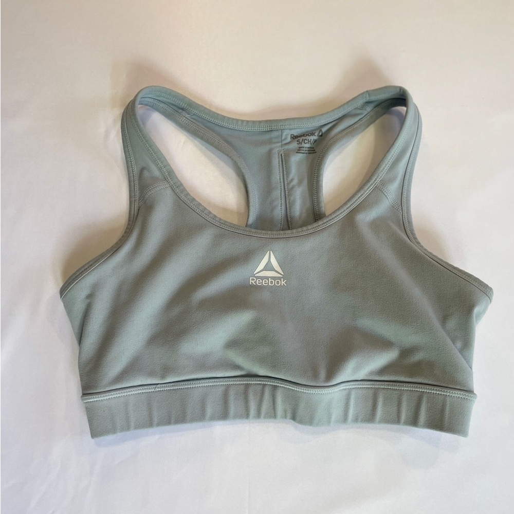 Reebok Gray Sports Bra Racerback Design